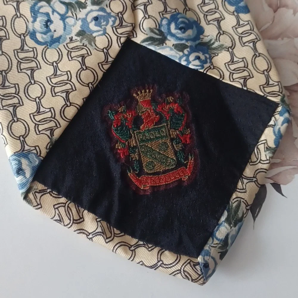 Vintage Paolo Gucci Silk Horse Bit Tie